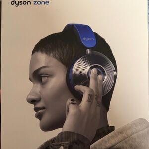 Dyson Zone Over-Ear Headphones in Blue and Silver